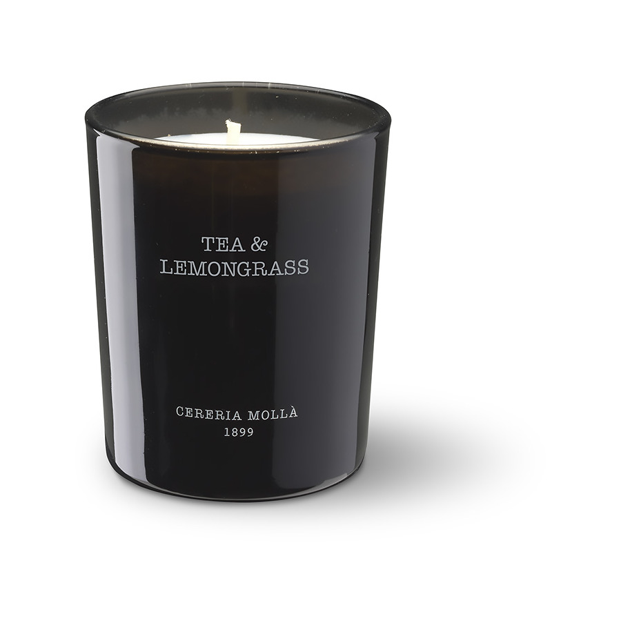 Свеча ароматическая Cereria Molla Чай и лемонграсс 230 г, 9х9х9 см