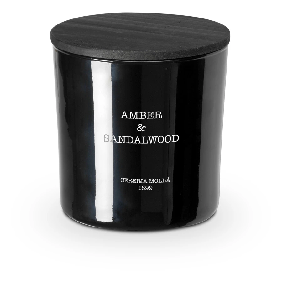 Свеча ароматическая Cereria Molla Амбра и сандал 600 г, 12х12х12 см