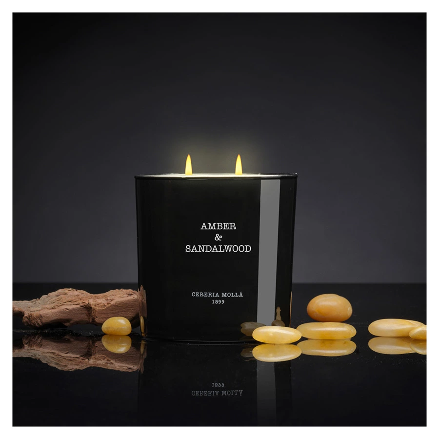 Свеча ароматическая Cereria Molla Амбра и сандал 600 г, 12х12х12 см