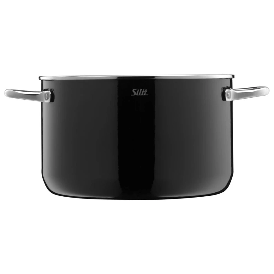 Набор кастрюль с крышками Silit Elegance 3 шт, сталь нержавеющая, черный