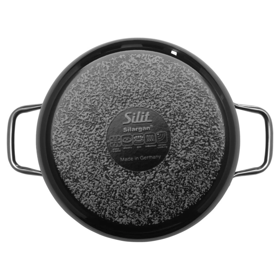 Набор кастрюль с крышками Silit Elegance 3 шт, сталь нержавеющая, черный