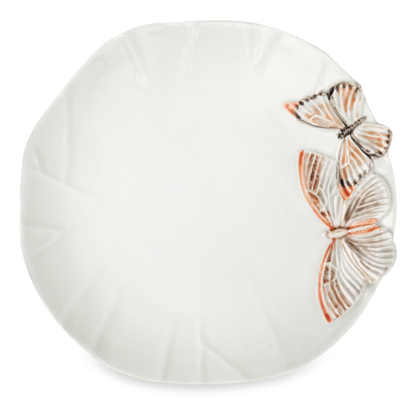 Тарелка обеденная Bordallo Pinheiro Облачные бабочки 29 см, керамика