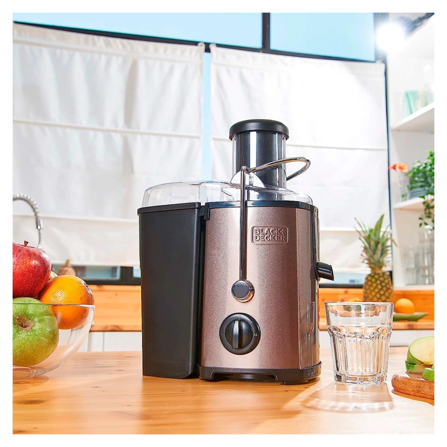 Соковыжималка универсальная Black+Decker BXJE600E 29х22х26 см, сталь нержавеющая, серебристая