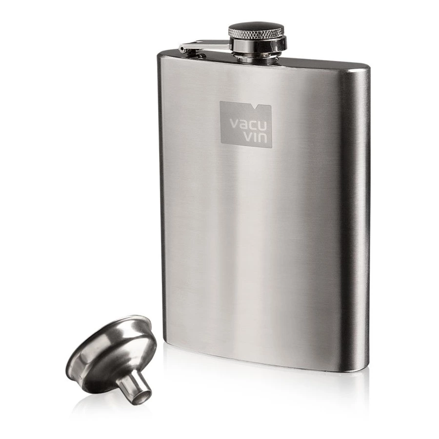 Фляга Vacu Vin 13,5 см, сталь нержавеющая, серебристая