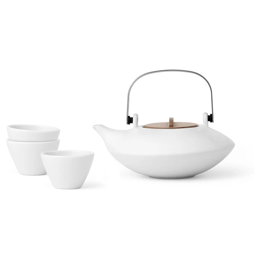 Набор чайный Viva Scandinavia Pure 4 предмета, фарфор твердый, белый-sale