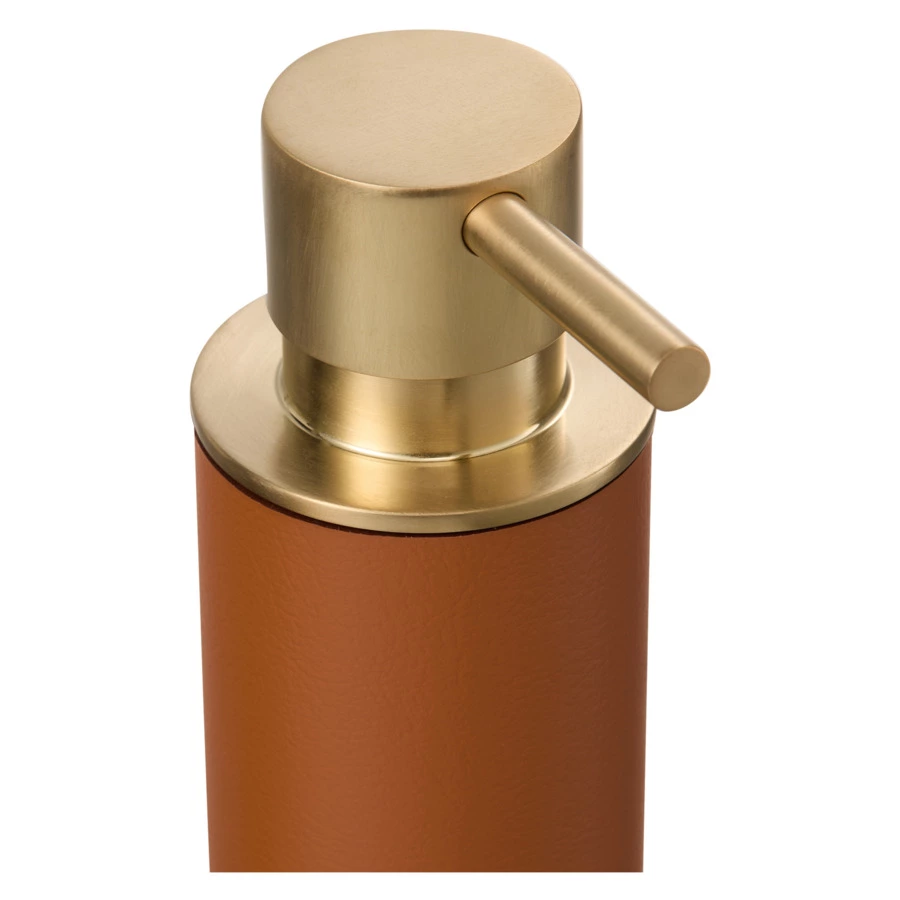 Диспенсер для мыла ADJ 7х7x19 см, коньяк, матовое золото, п/к