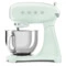 Миксер планетарный SMEG SMF03PGEU, 800 Вт, чаша стальная 4,8л, 3 насадки, алюминий литой, зеленый