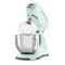 Миксер планетарный SMEG SMF03PGEU, 800 Вт, чаша стальная 4,8л, 3 насадки, алюминий литой, зеленый