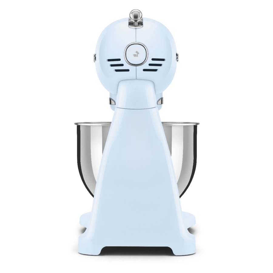 Миксер планетарный SMEG SMF03PBEU, 800 Вт, чаша стальная 4,8л, 3 насадки, алюминий литой, голубой