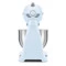 Миксер планетарный SMEG SMF03PBEU, 800 Вт, чаша стальная 4,8л, 3 насадки, алюминий литой, голубой