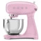 Миксер планетарный SMEG SMF03PKEU, 800 Вт, чаша стальная 4,8л, 3 насадки, алюминий литой, розовый