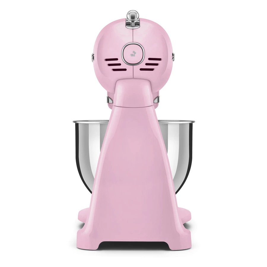 Миксер планетарный SMEG SMF03PKEU, 800 Вт, чаша стальная 4,8л, 3 насадки, алюминий литой, розовый