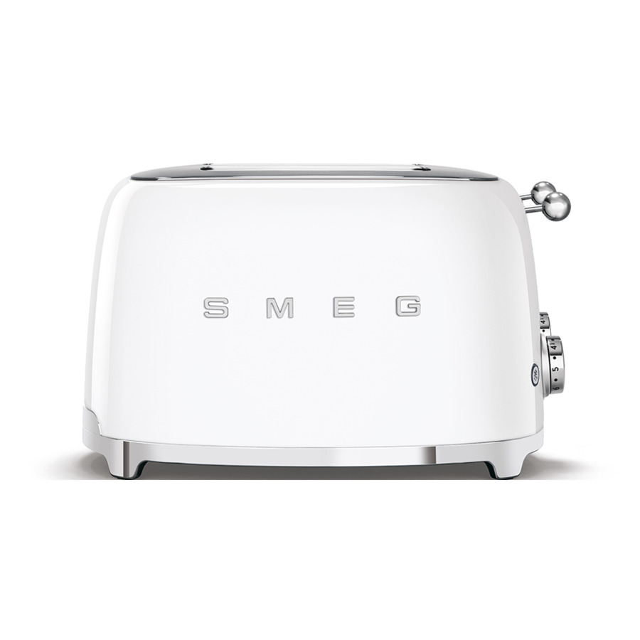 Тостер на 4 ломтика SMEG TSF03WHEU, 2100 Вт, белый