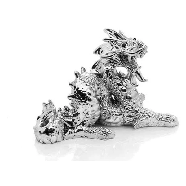 Статуэтка GAMMA Дракон 13х9 см, серебристая, полирезин, п/к