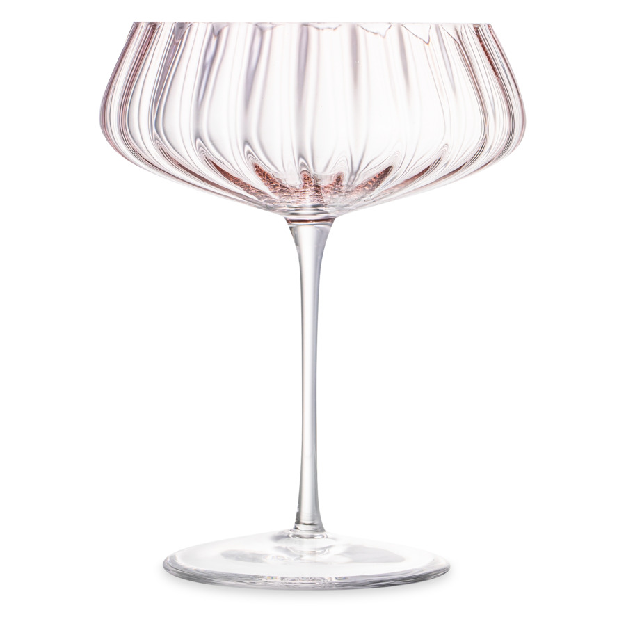 Набор креманок для шампанского Nude Glass Round UP Dusty Rose 400 мл, 2 шт, стекло хрустальное, розо