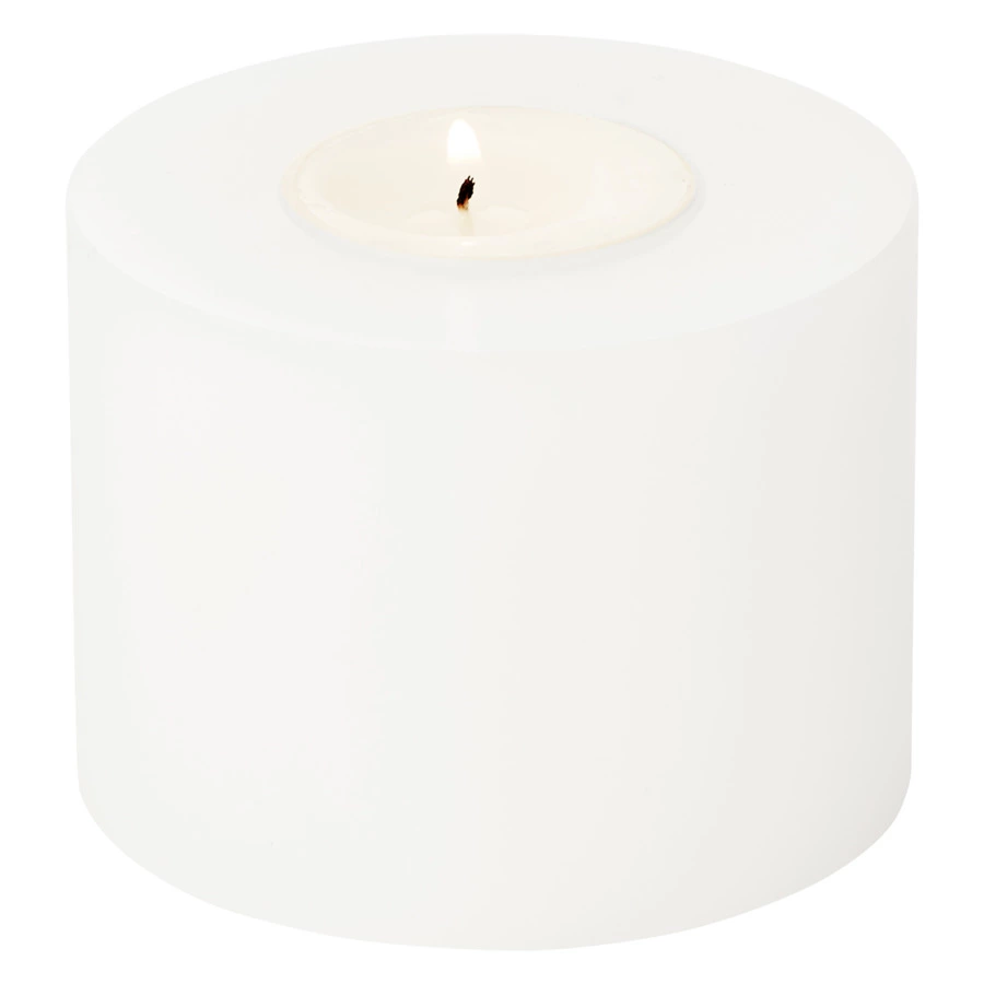 Подставка для чайной свечи Edzard Корнелиус d8хh6 см, жаростойкий пластик, белая