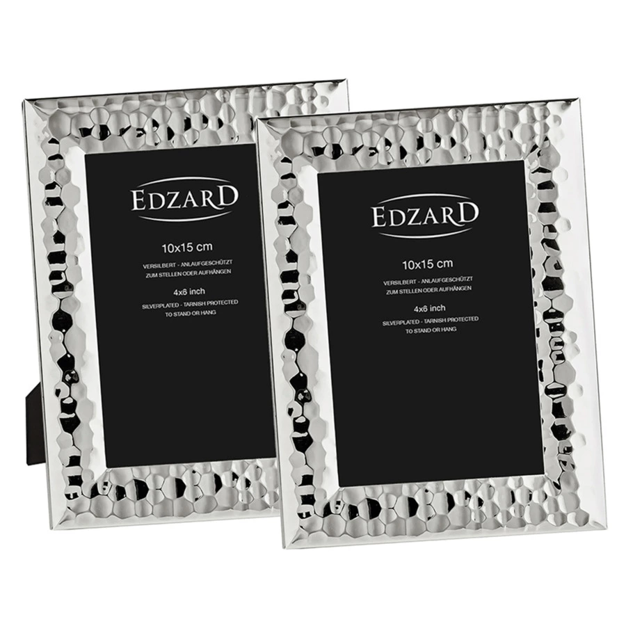 Рамка для фото Edzard Губбио 10х15 см, посеребрение