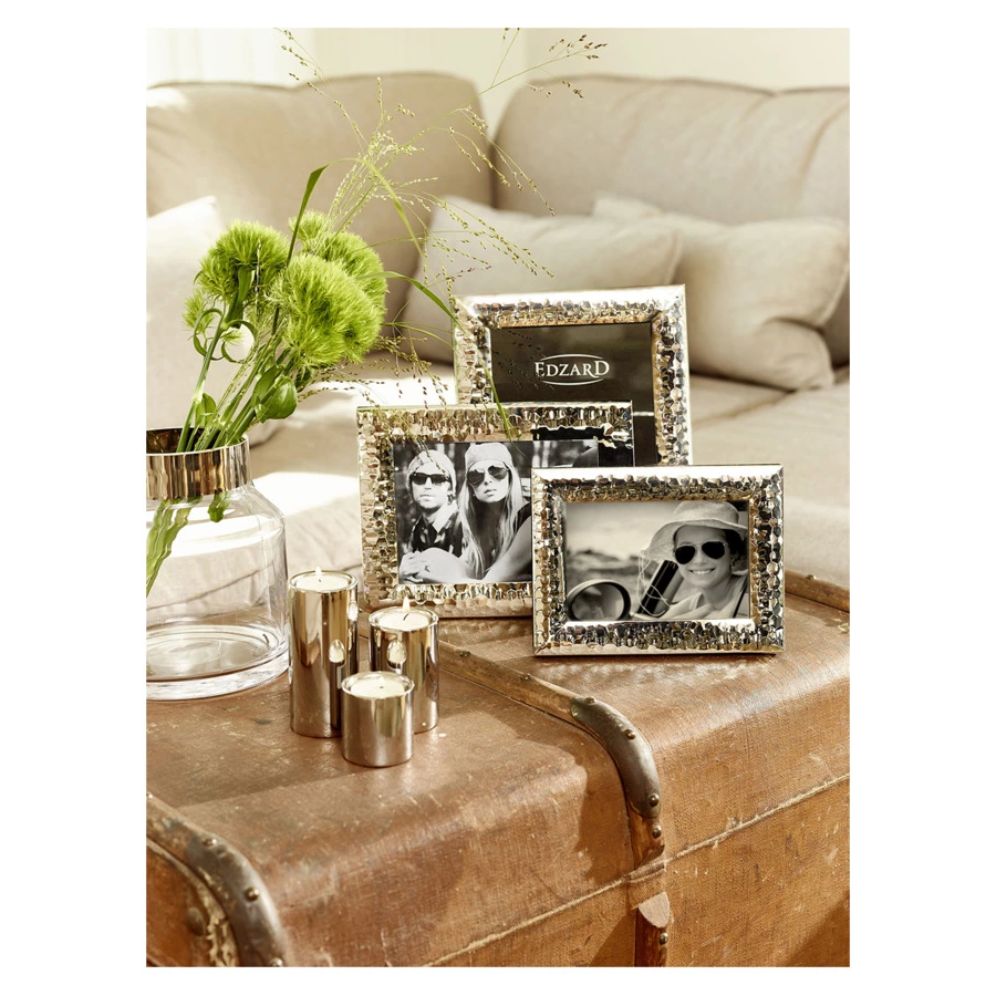 Рамка для фото Edzard Губбио 10х15 см, посеребрение