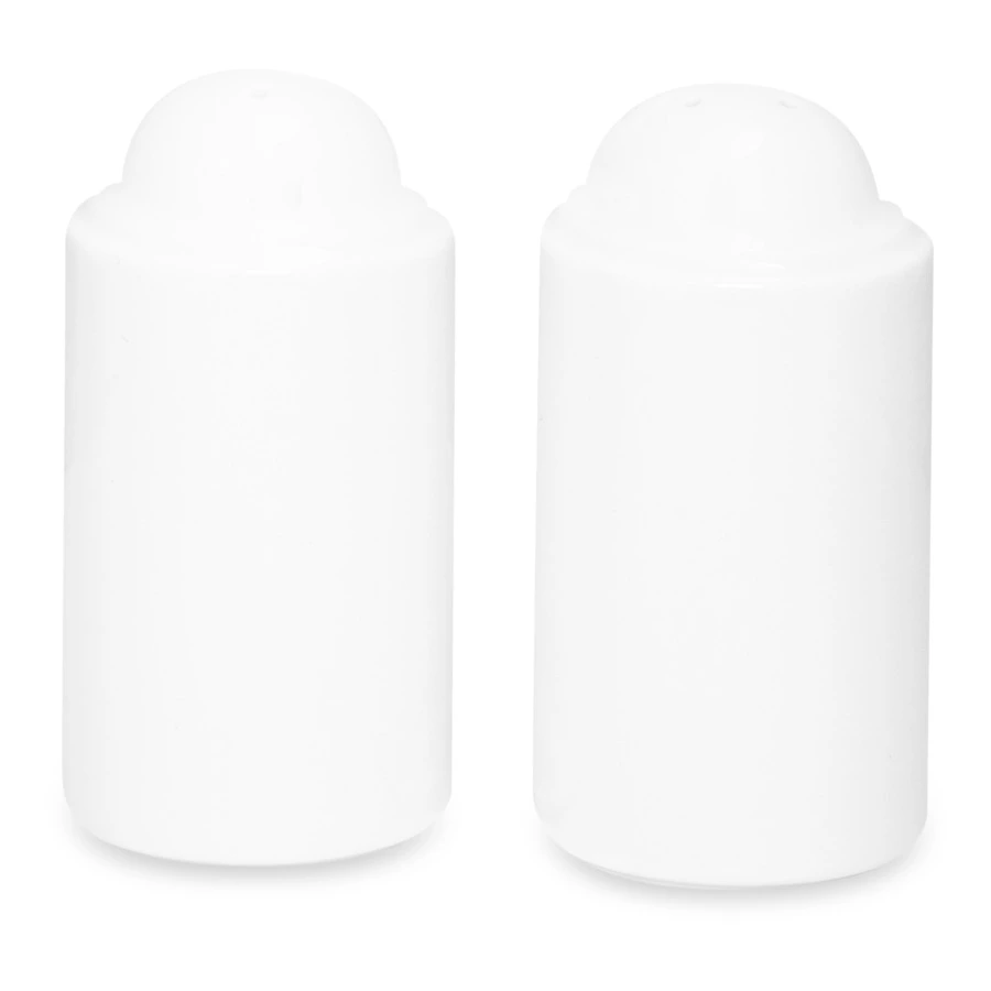 Набор солонки с перечницей Narumi Белый декор 9 см, фарфор костяной