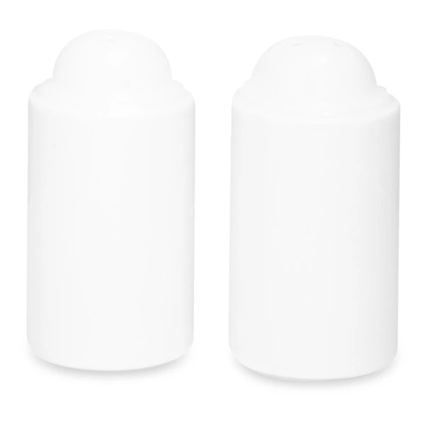 Набор солонки с перечницей Narumi Белый декор 9 см, фарфор костяной