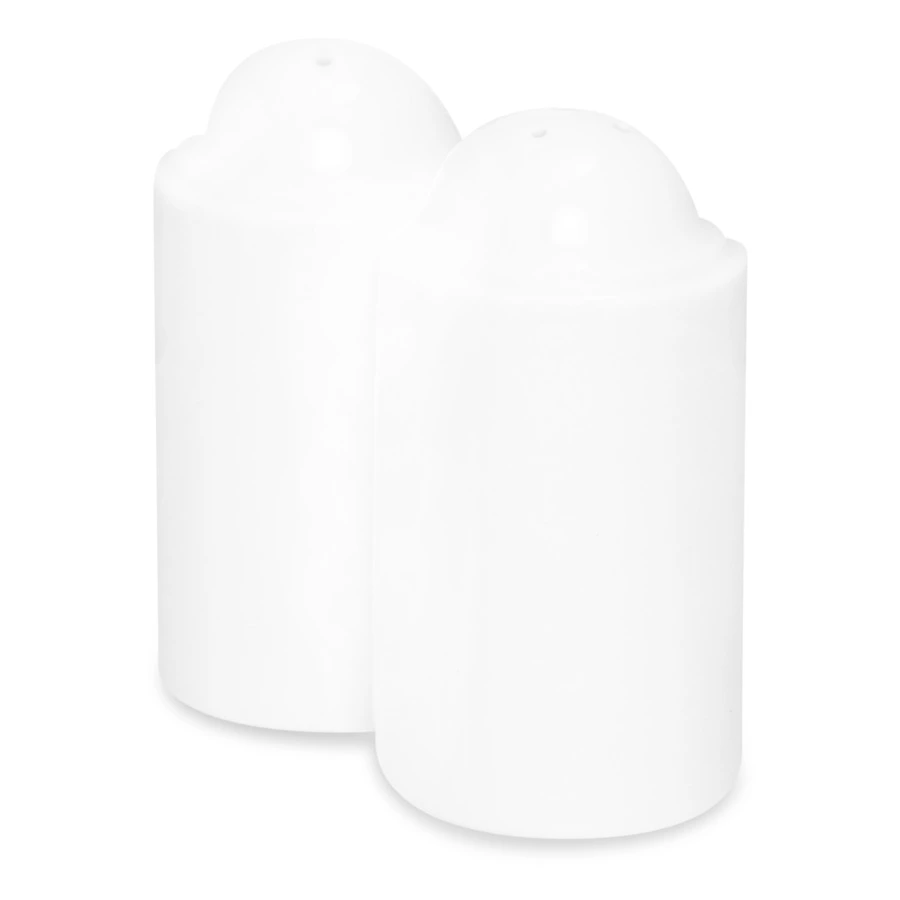 Набор солонки с перечницей Narumi Белый декор 9 см, фарфор костяной