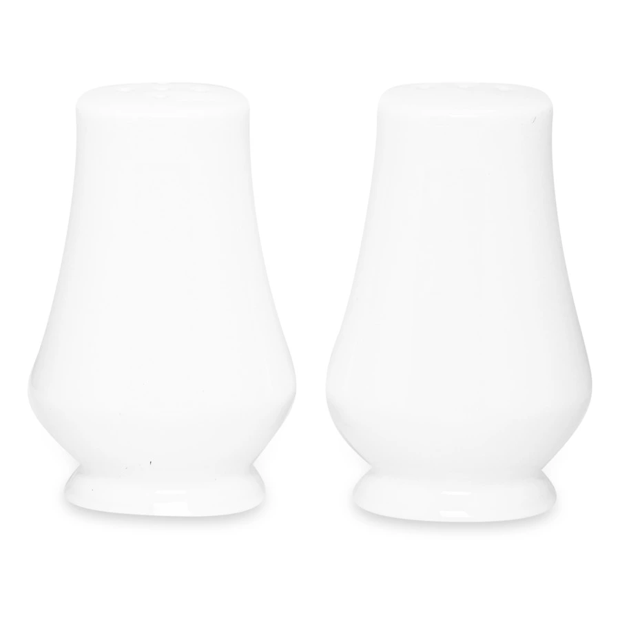 Набор солонки с перечницей Narumi Белый декор 8,5 см, фарфор костяной