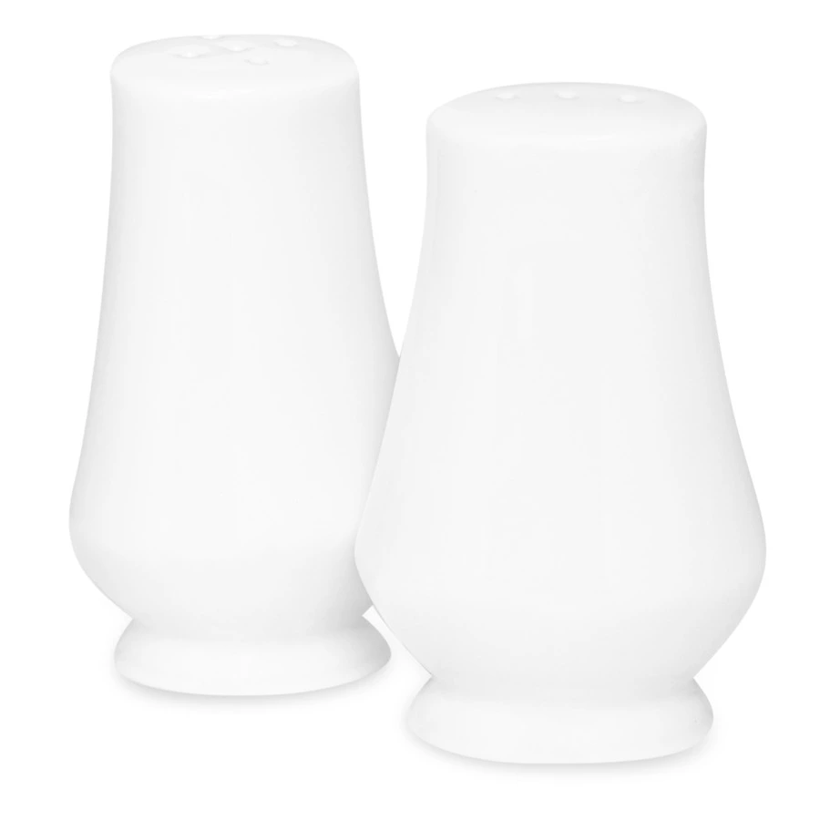 Набор солонки с перечницей Narumi Белый декор 8,5 см, фарфор костяной