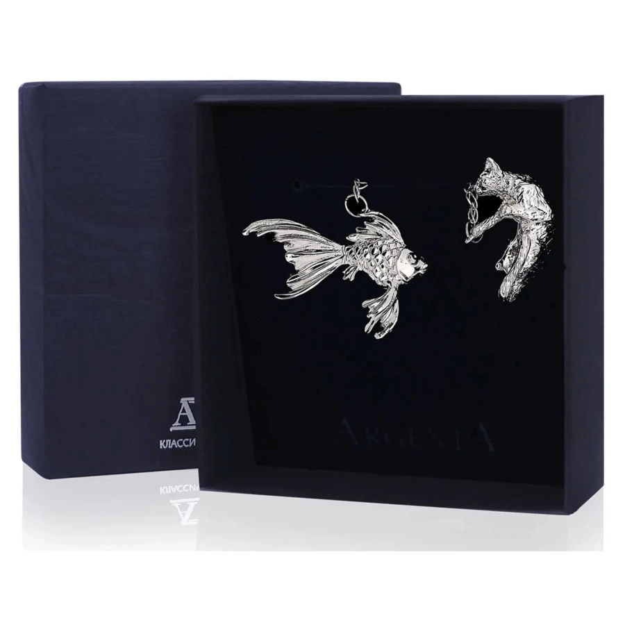 Ионизатор воды в футляре АргентА От Души Кот 25,72 г, серебро 925