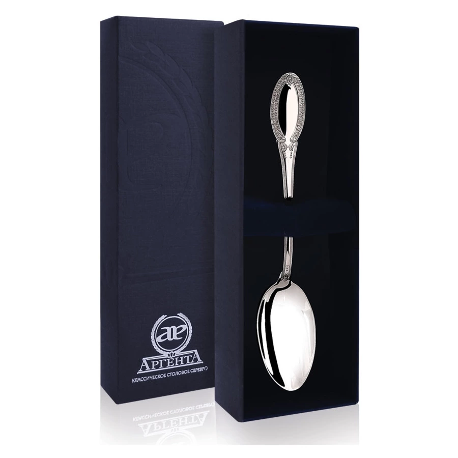 Ложка чайная в футляре АргентА Classic Император 24,96 г, серебро 925