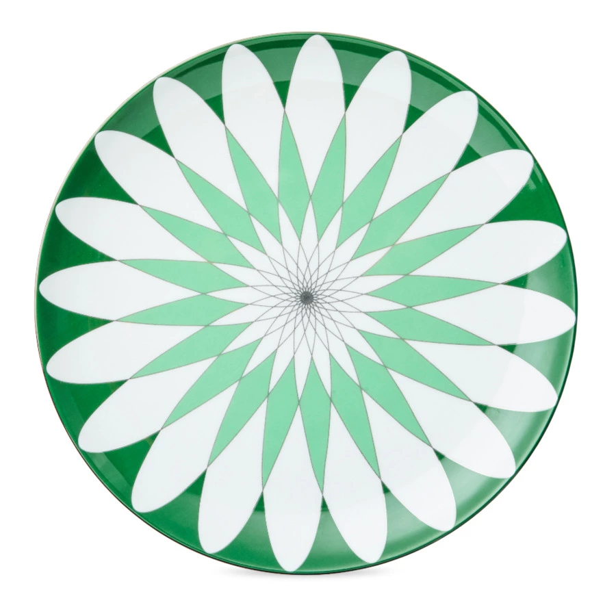 Тарелка обеденная Shirokov Калейдоскоп 27 см, фарфор костяной