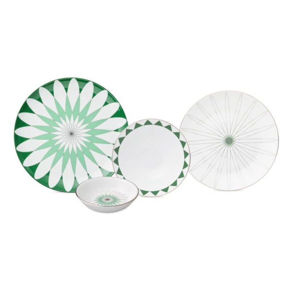 Сервиз столовый Shirokov Калейдоскоп на 4 персоны, 16 предметов, фарфор костяной, п/к