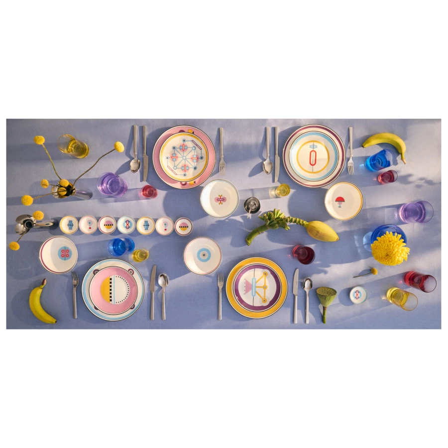 Тарелка суповая Shirokov Мемфис 460 мл, розовый кант, фарфор костяной