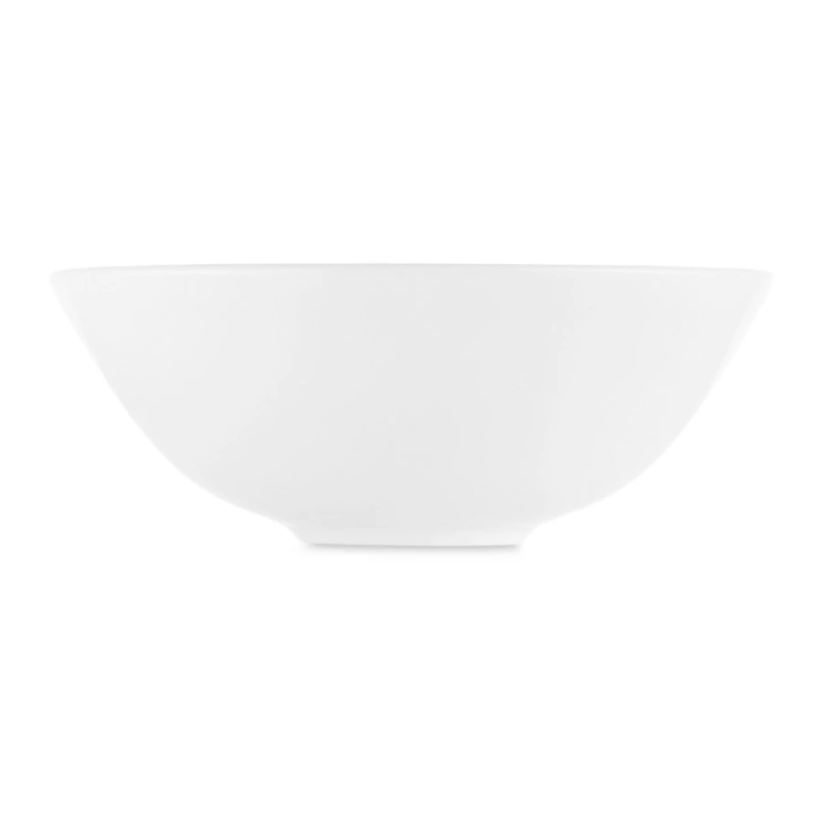 Тарелка суповая Shirokov Мемфис 460 мл, розовый кант, фарфор костяной