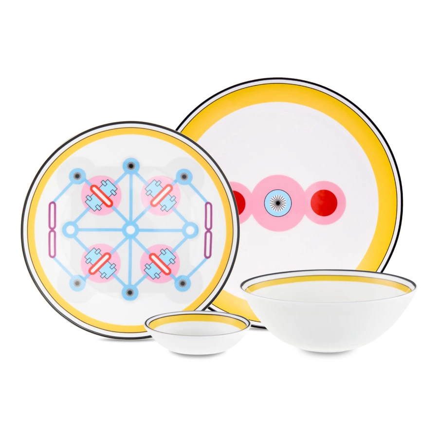 Сервиз столовый Shirokov Мемфис на 4 персоны, 16 предметов, фарфор костяной, п/к