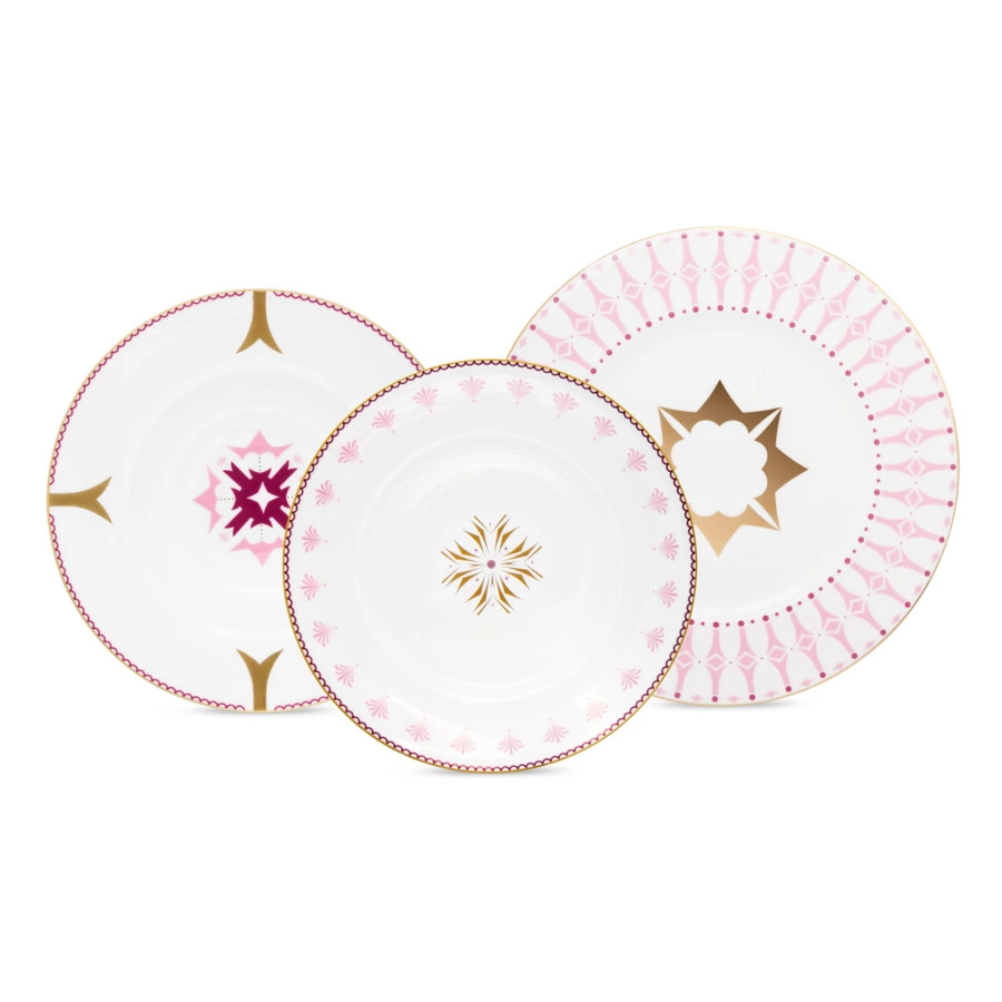 Сервиз столовый Shirokov Пурпур на 4 персоны, 12 предметов, фарфор костяной, позолота