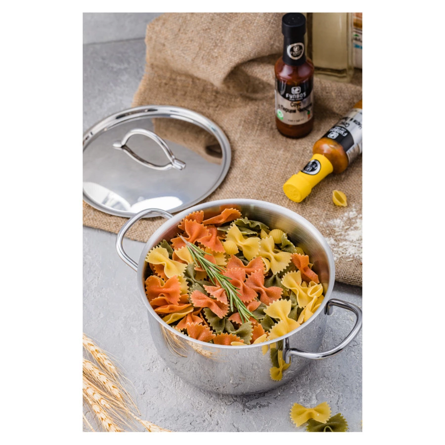 Набор кастрюль Barazzoni Cuocimania 6 предметов 3,3 л, 2,1 л, 3,8 л, 0,8 л, сталь нержавеющая