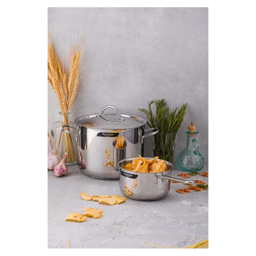 Набор кастрюль Barazzoni Cuocimania 6 предметов 3,3 л, 2,1 л, 3,8 л, 0,8 л, сталь нержавеющая