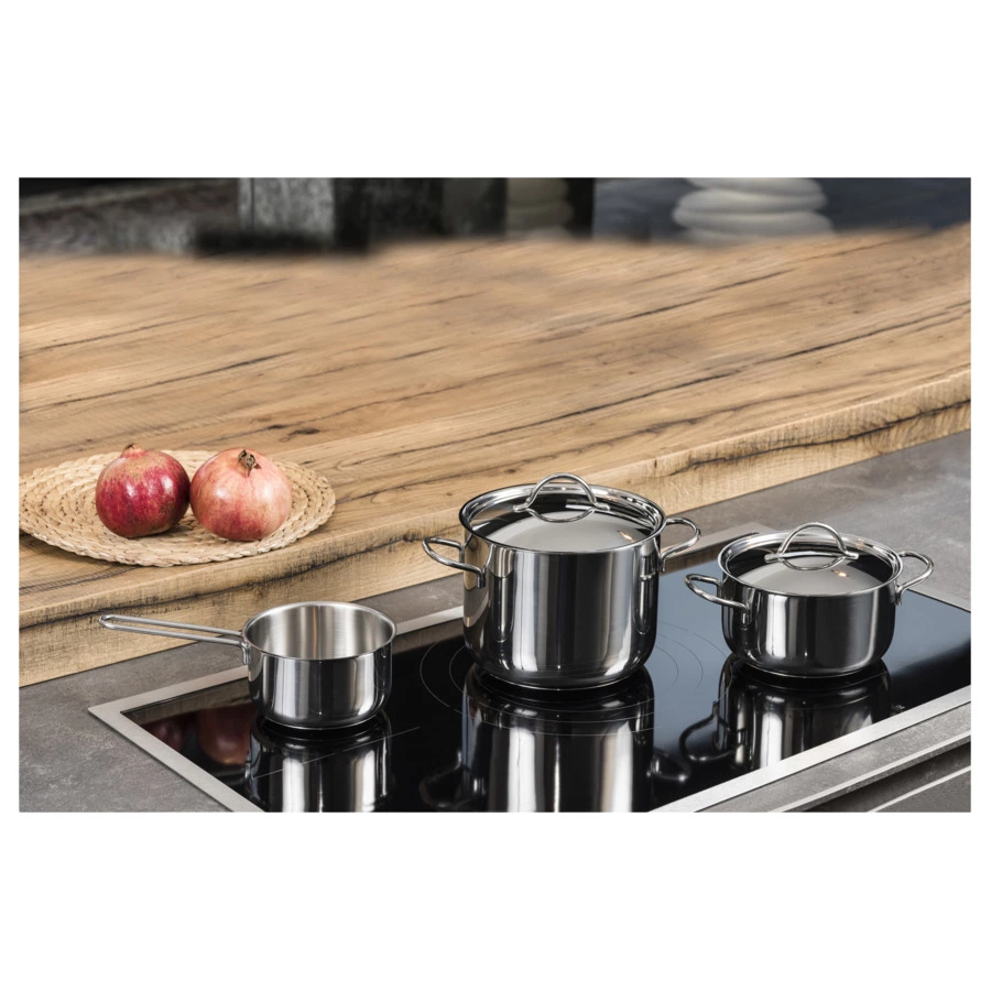 Набор кастрюль Barazzoni Cuocimania 6 предметов 3,3 л, 2,1 л, 3,8 л, 0,8 л, сталь нержавеющая