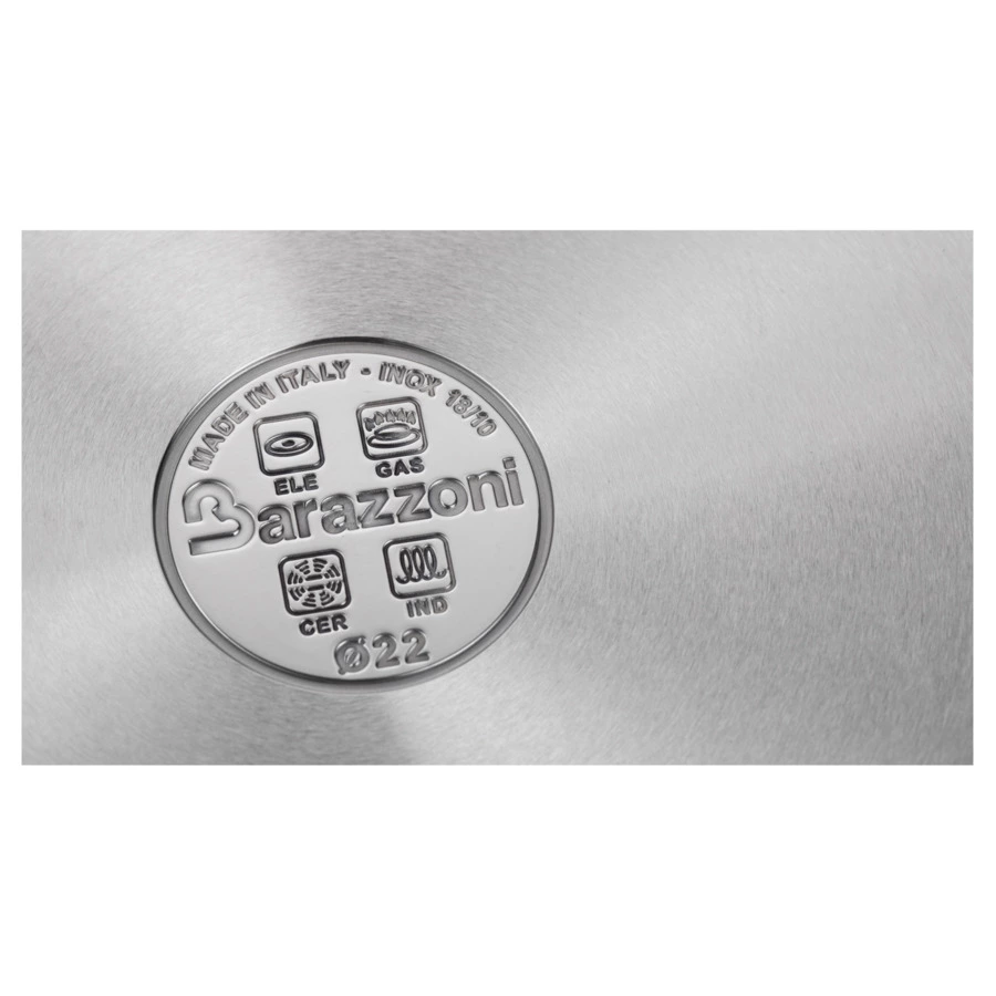 Набор кастрюль Barazzoni Cuocimania 6 предметов 3,3 л, 2,1 л, 3,8 л, 0,8 л, сталь нержавеющая