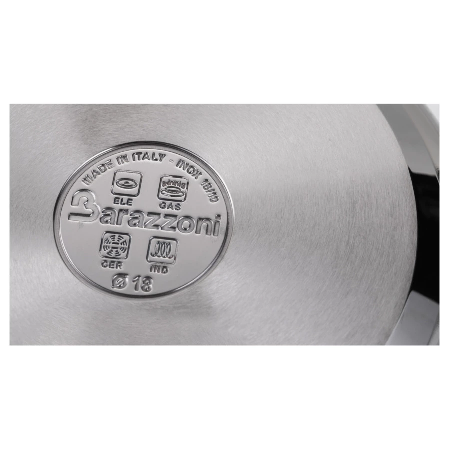 Набор кастрюль Barazzoni Cuocimania 6 предметов 3,3 л, 2,1 л, 3,8 л, 0,8 л, сталь нержавеющая