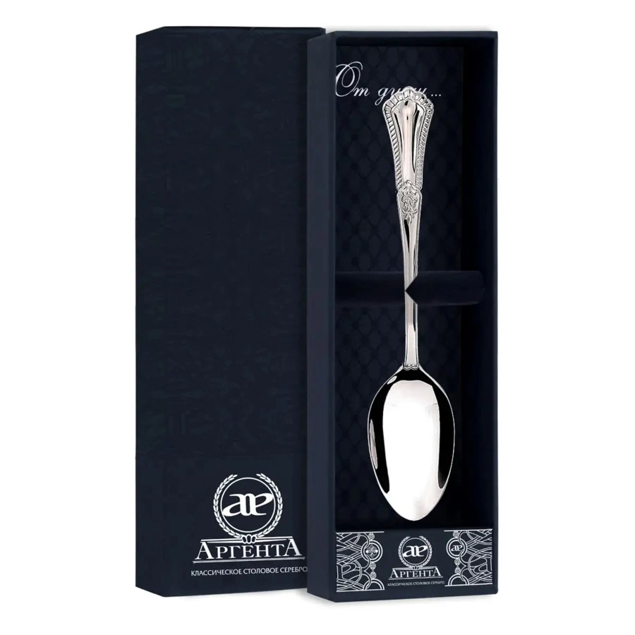 Ложка чайная в футляре АргентА Classic Фаворит 31,75 г, серебро 925