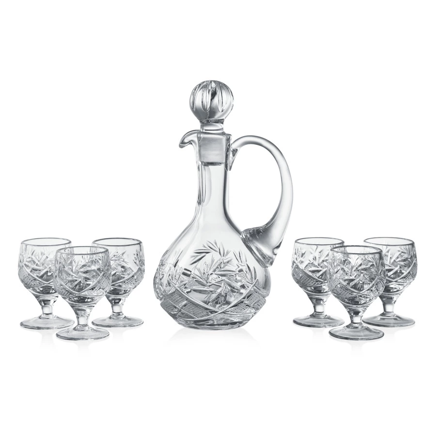 Набор для ликера Неман графин 150 мл, рюмка 15 мл, 6 шт, хрусталь, п/к