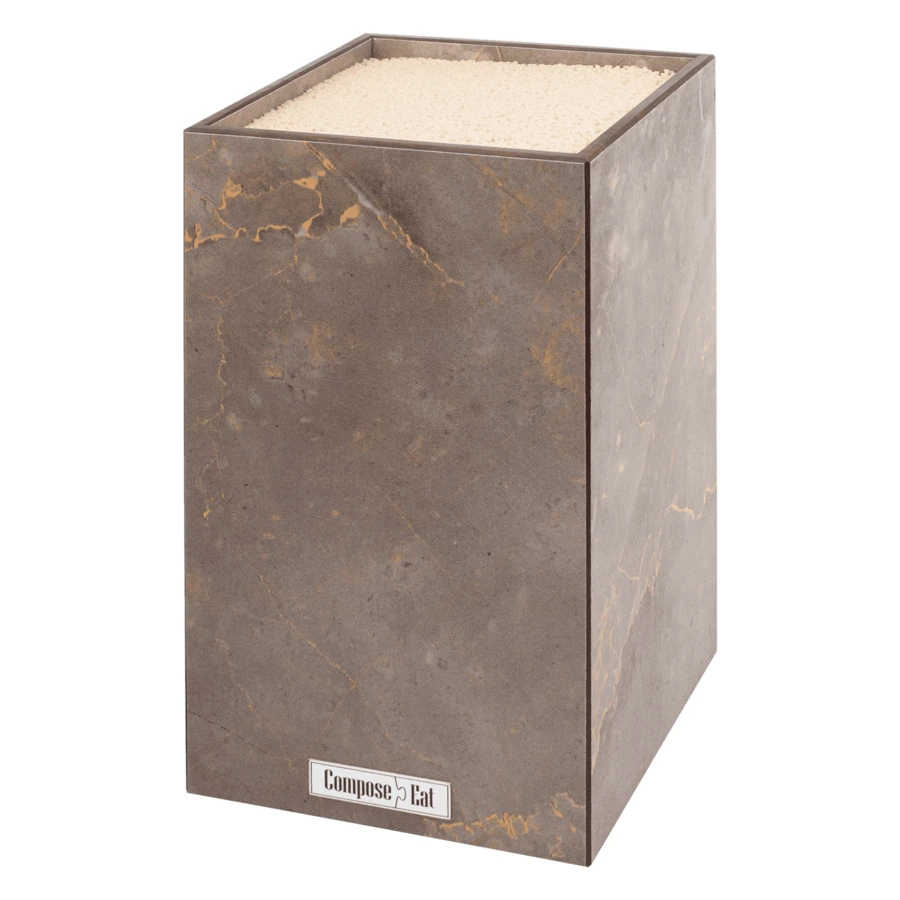 Подставка для ножей ComposeEat Fashion 12х12х24 см, композит, мрамор итальянский