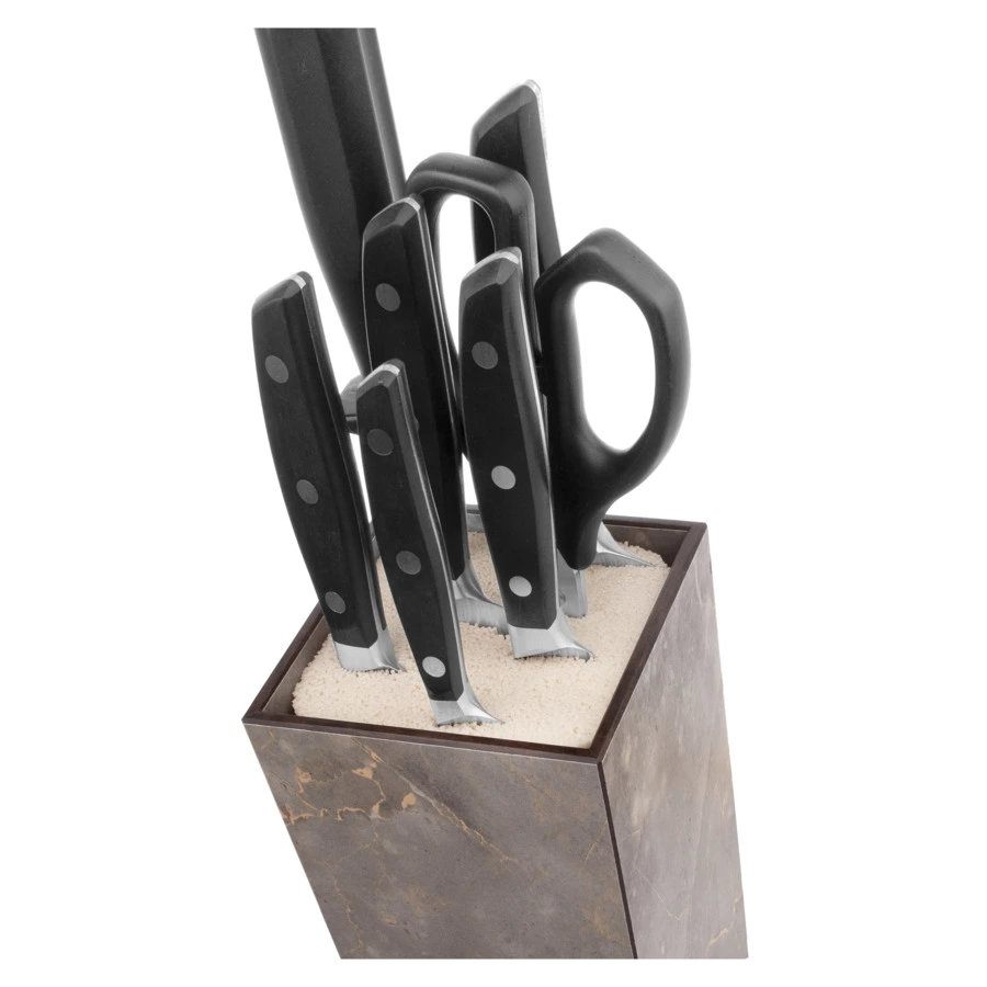 Подставка для ножей ComposeEat Fashion 12х12х24 см, композит, мрамор итальянский