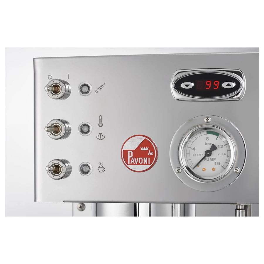 Кофемашина-эспрессо рожковая La Pavoni LPMCSR02EU 28х36 см, нержавеющая сталь, серебристая, п/к