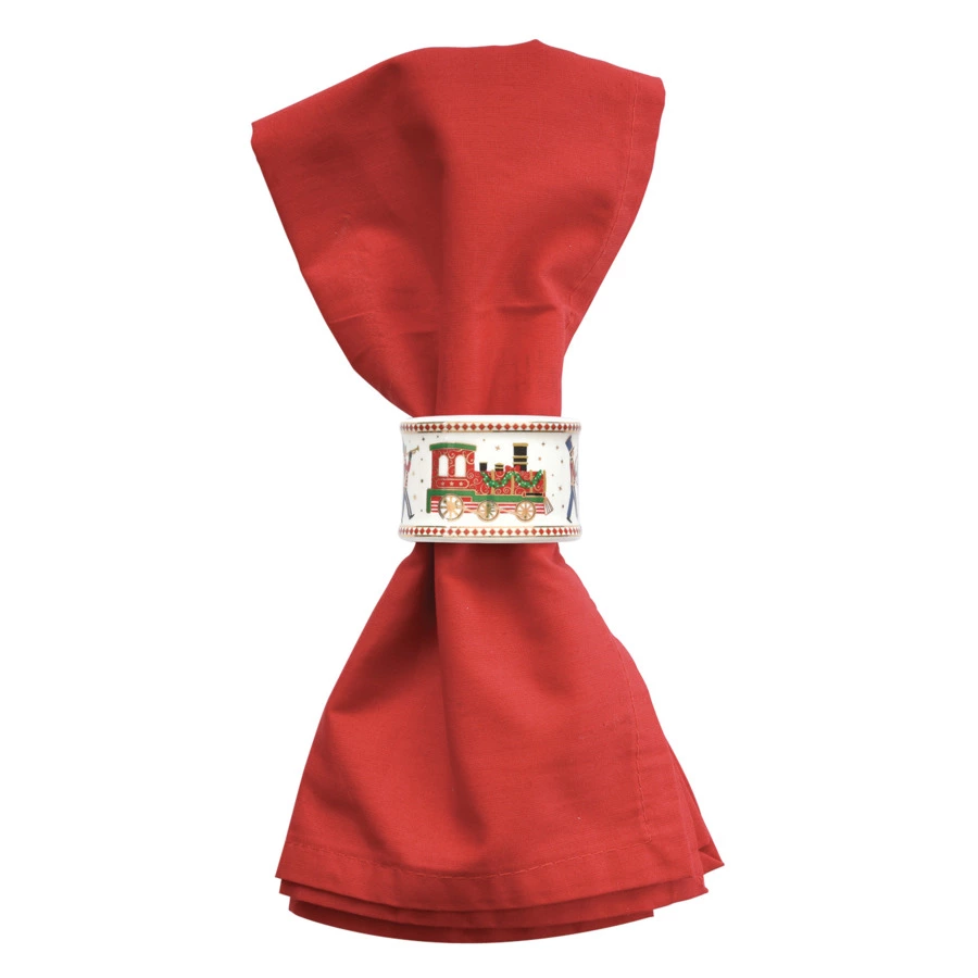 Набор колец для салфеток Easy Life Полярный экспресс 4,5 см, 4 шт, фарфор твердый, п/к