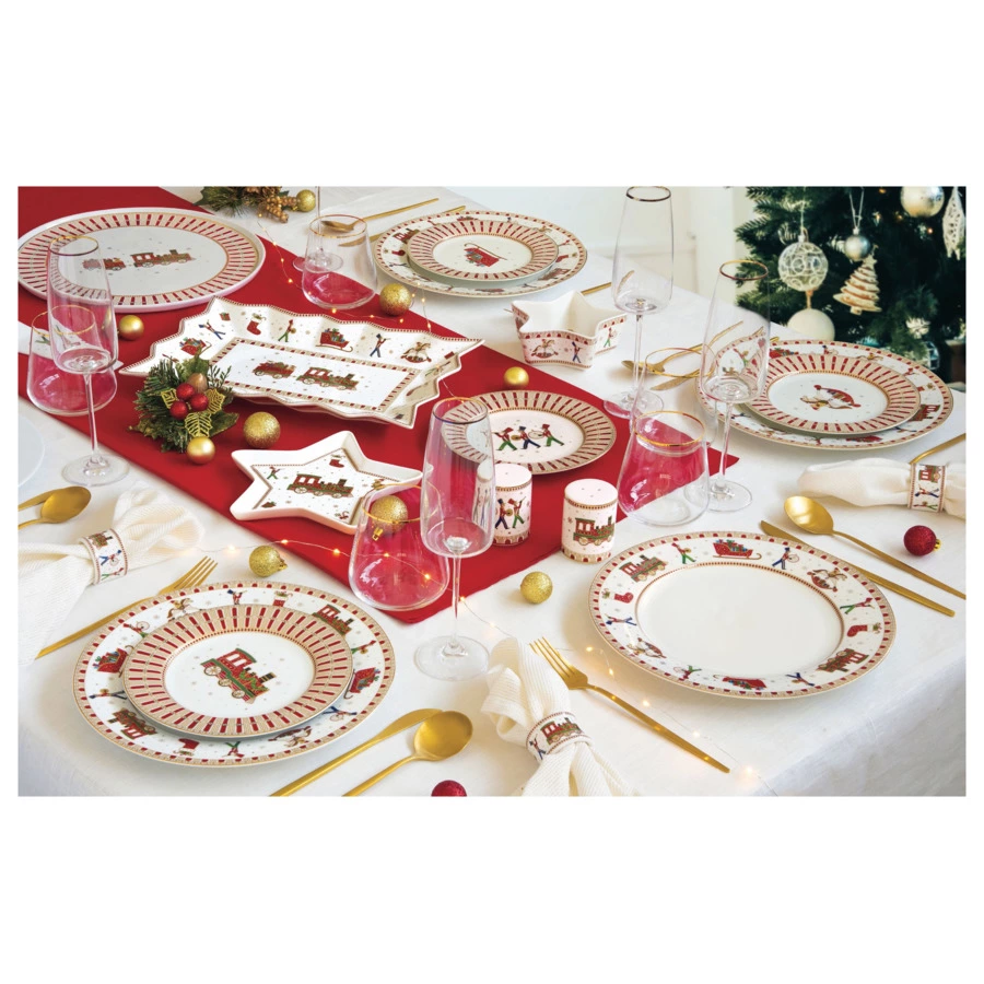 Набор колец для салфеток Easy Life Полярный экспресс 4,5 см, 4 шт, фарфор твердый, п/к