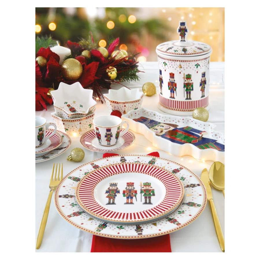 Подсвечник Easy Life Щелкунчик 6,5х6,5х14,5 см, фарфор твердый, п/к