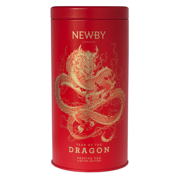 Чай черный байховый Newby Праздничный Год Дракона, листовой, 125 г, в жестяной банке