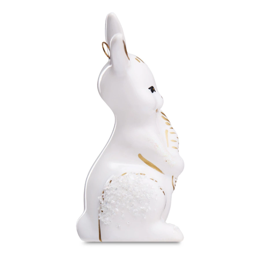 Игрушка елочная фигурка Bartosh Заяц 10 см, фарфор, п/к-sale